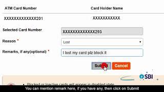SBI RINB – How to Block Your ATM / Debit Card Online