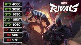 8 GPUs | Marvel Rivals | RX 7800 XT, RX 580, RX 570, RTX 4060, RTX 3050, GTX 1060, GTX 1650...