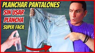 HOW TO IRON BLUE JEANS PANTS and other clothes without USING AN IRON SUPER EASY | Gio de la Rosa