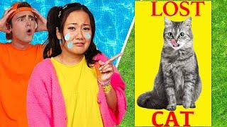 Ellie and Jimmy Find DIY Lost Cat Flyer | Ellie Sparkles Show