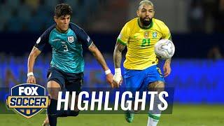 Brazil snaps 11-game win streak but advances in 1-1 tie with Ecuador | 2021 Copa America Highlights