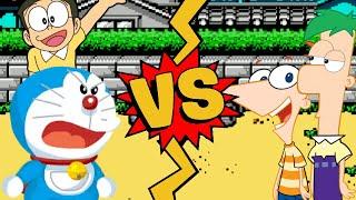 M.U.G.E.N. Battles | Doraemon/Nobita vs Phineas and Ferb