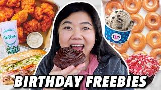 ONLY EATING FREE BIRTHDAY FOOD FOR 24 HOURS!  Birthday Freebies 2023