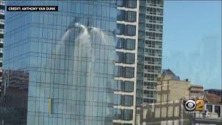 Pipe Test Causes Waterfall From West Side Building