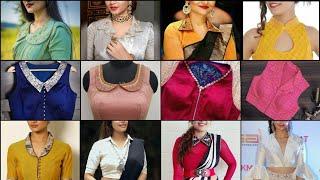 Top 100 Latest And Trending Blouse Neck Designs/Collar Neck Blouse Designs/Blouse Front Neck Designs