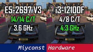  20 games comparison – E5-2697 V3 vs i3-12100 | RX 7900 XT