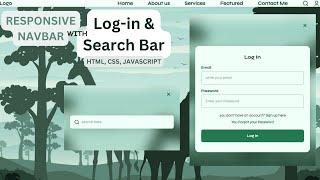 Modern Responsive Navbar with Integrated Search: (Step-by-Step HTML, CSS & JavaScript)
