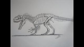 How to Draw the Indominus Rex Skeleton - Jurassic World: Fallen Kingdom