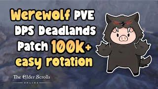 ESO Werewolf PVE DPS 100k+ Deadlands DLC Console Friendly PS4 Build