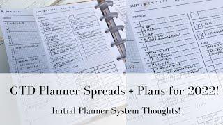 Getting Things Done Planner Spreads + Initial 2022 Planner System Ideas!