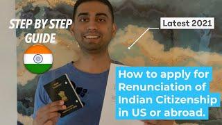 HOW TO Renounce Indian Citizenship VFS Global process | Latest 2023 | Step by step guide