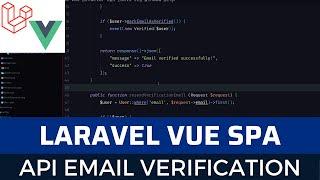 Laravel Vue SPA Issue Tracker part24: api email verification