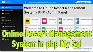Online Resort Management System in php My Sql with source code