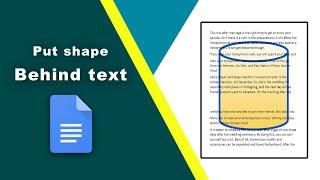 How to put a shape behind text in Google Docs