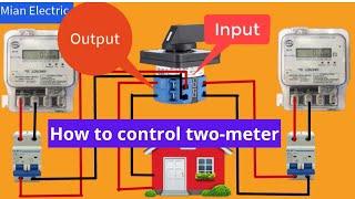 How To Control Two Meter in Rotary Change Over Switch Connection | Rotary Changeover Switch Wiring