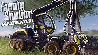 BAD LOGGING COMPANY CUTS TREES! - Farming Simulator 19 Multiplayer Gameplay