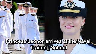 Princess Leonor arrives at the Naval Training School