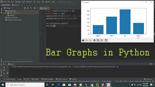 how to make bar graphs in python | how to draw bar graphs in pycharm