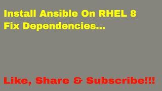 How to install Ansible on RedHat Linux | Install Ansible on RHEL