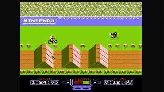 Excitebike: Track 1, Lap 1 - 24.44 *World Record*