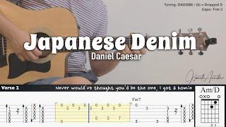 Japanese Denim - Daniel Caesar | Fingerstyle Guitar | TAB + Chords + Lyrics