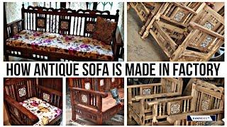 Manufacturing Antique sofa  in factory | traditional sofa design classic furniture design wooden