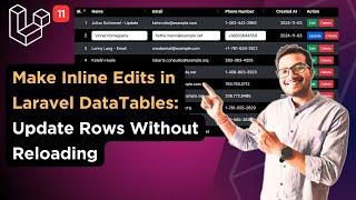 Make Inline Edits in Laravel DataTables: Update Rows Without Reloading