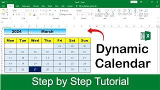 How to make Dynamic Calendar in Excel | No VBA