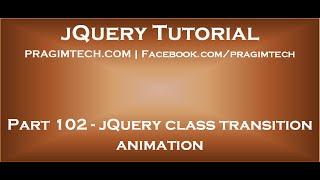 jQuery class transition animation