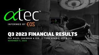 Alphatec Holdings ATEC Q3 2023 Earnings Call & Presentation