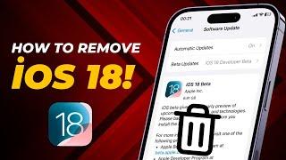 How to Remove iOS 18 Beta || How to Downgrade iOS 18 to 17