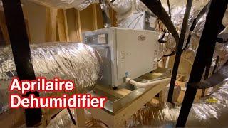 DIY installation of an Aprilaire E080 whole house dehumidifier in a spray foam insulated house.