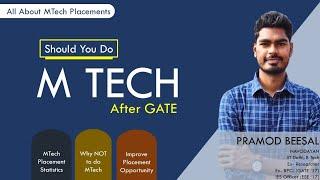 MTech Placements | What to Do After Gate | Analysis | Best Tips by Pramod Beesal