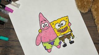 Draw & Color ️️ | Spongebob & Patrick  | #spongebob #patrick