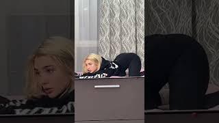 girl shaking ass while laying down #tiktok #twerking  #shorts