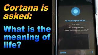 CORTANA IS ASKED:  WHAT IS THE MEANING OF LIFE?  CORTANA FUNNY MOMENTS!