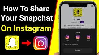 How To Share Your Snapchat on Instagram - 2021 | How To Share Snapchat ID on Instagram