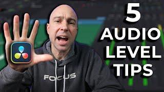 5 Ways to ADJUST Audio Levels in DaVinci Resolve | Quick Tip Tuesday!