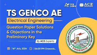 TG GENCO AE (Electrical Engg) Exam | Question Paper Solutions & Objections in the Preliminary Key