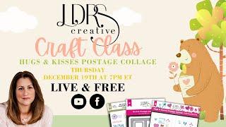 Craft Class Live!  Postage Collage Cards!!!