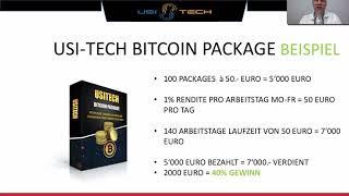 USI TECH BITCOIN Packages - Volle Präsentation DEUTSCH!