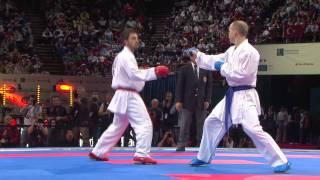 Aykhan Mamayev vs Timothy Petersen. Bronze Male Kumite -84kg. World Karate Championships 2012