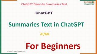 Text Summarization with ChatGPT | Demo and Tutorial