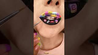 Rainbow lip art and creative makeup haters #Shorts – what would you do?!