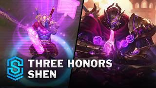 Three Honors Shen Skin Spotlight - Pre-Release - PBE Preview - League of Legends