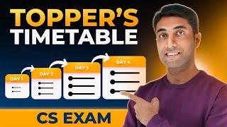 Topper's Time Table - Complete ROADMAP to CS EXAM DECEMBER 2024
