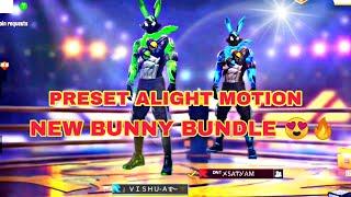 #PRESETALIGHTMOTION #FREEFIRE #TOTALGAMING PRESET ALIGHT MOTION FF | Bunny bundle ff | New Emotes