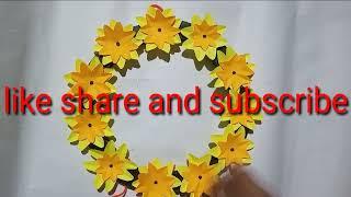 beautiful wall hanging craft|| paper flower || easy and simple ideas|| Rashmi creative corner