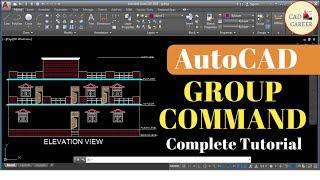 [AutoCAD] GROUP Command Complete Tutorial With Example | UNGROUP Objects, Group Edit , Group ON/OFF