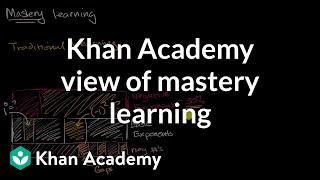 Khan Academy view of mastery learning